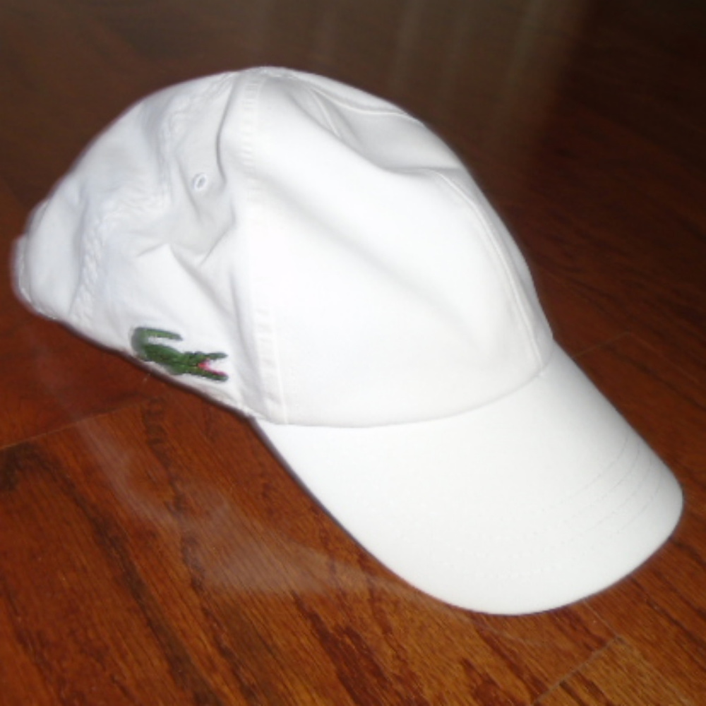 Lacoste white ball cap